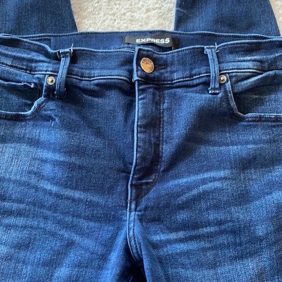 Express jeans ankle legging mid rise denim perfect size 12 - Picture 5 of 10